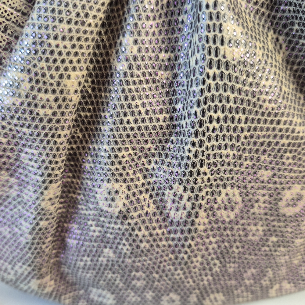 Judith Leiber Jeweled Ring Lizard Clutch Gold Chain, Signed Pocket Comb & Duster - Picture 15 of 16